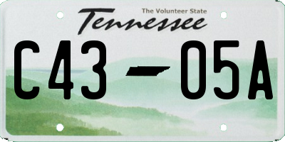 TN license plate C4305A