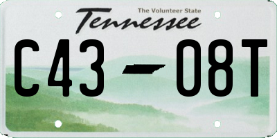 TN license plate C4308T