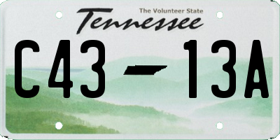 TN license plate C4313A