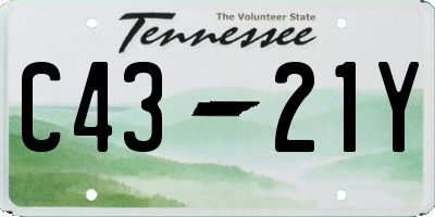 TN license plate C4321Y