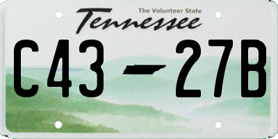 TN license plate C4327B