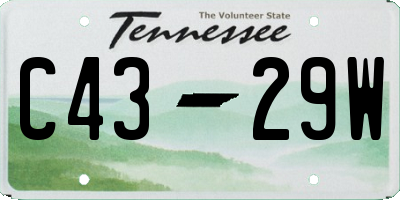 TN license plate C4329W