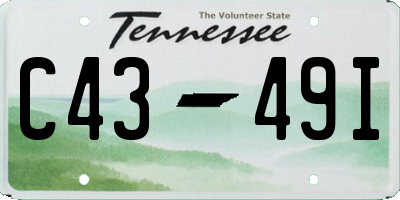 TN license plate C4349I