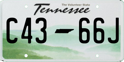 TN license plate C4366J