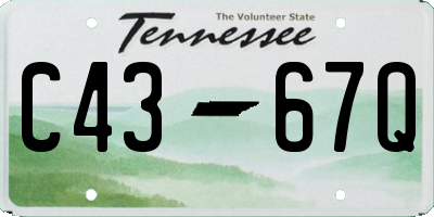 TN license plate C4367Q