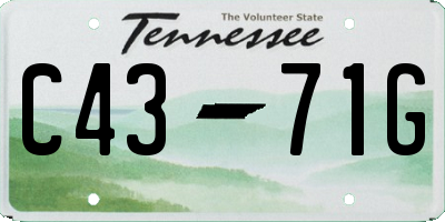 TN license plate C4371G