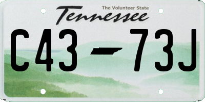 TN license plate C4373J