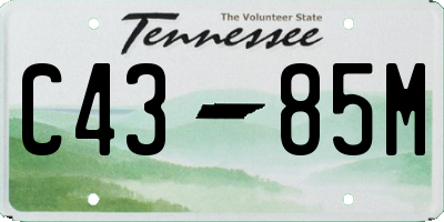 TN license plate C4385M