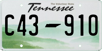 TN license plate C4391O
