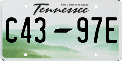 TN license plate C4397E