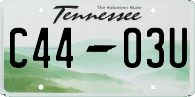 TN license plate C4403U