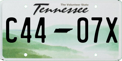 TN license plate C4407X