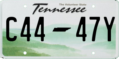 TN license plate C4447Y