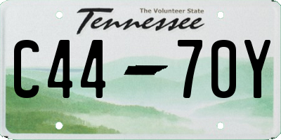 TN license plate C4470Y