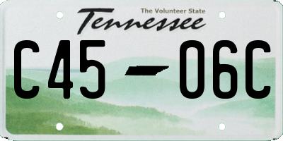 TN license plate C4506C