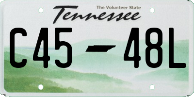 TN license plate C4548L