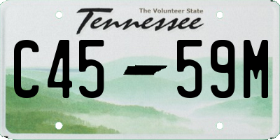 TN license plate C4559M