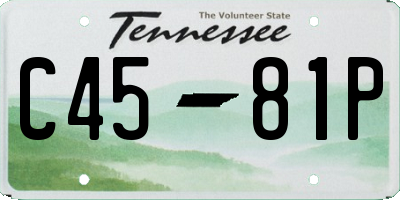 TN license plate C4581P