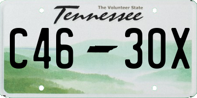 TN license plate C4630X
