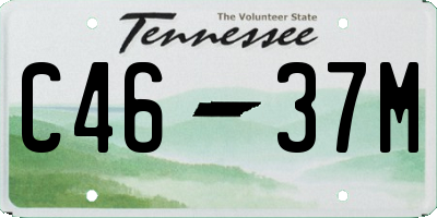 TN license plate C4637M