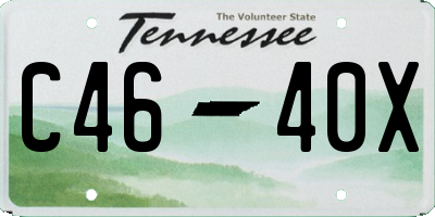 TN license plate C4640X