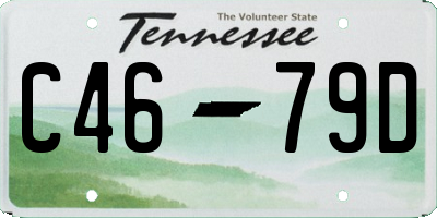 TN license plate C4679D