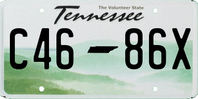 TN license plate C4686X