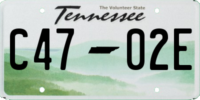 TN license plate C4702E