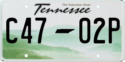 TN license plate C4702P