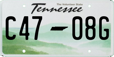 TN license plate C4708G