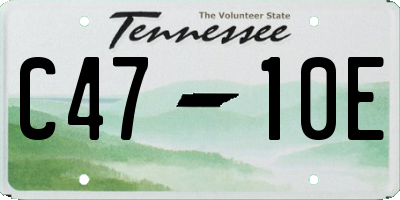 TN license plate C4710E