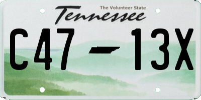 TN license plate C4713X