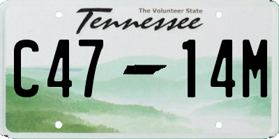 TN license plate C4714M