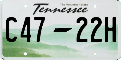TN license plate C4722H