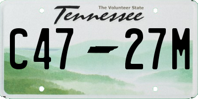TN license plate C4727M