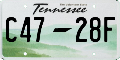 TN license plate C4728F