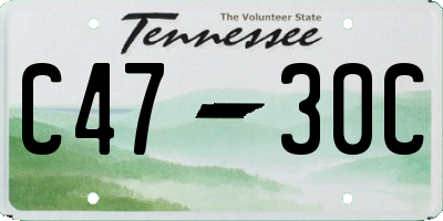 TN license plate C4730C