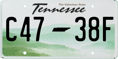 TN license plate C4738F