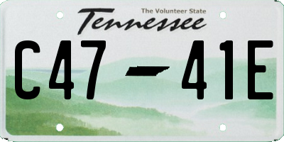 TN license plate C4741E