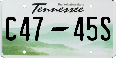 TN license plate C4745S