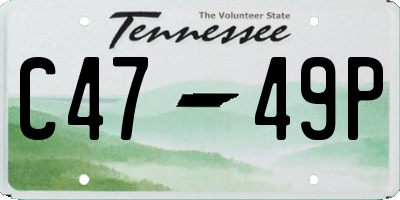 TN license plate C4749P