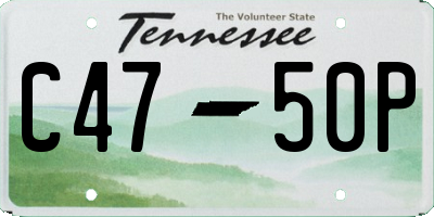 TN license plate C4750P