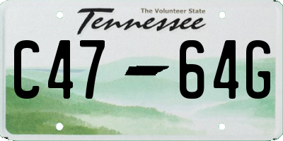 TN license plate C4764G