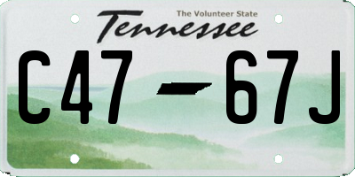 TN license plate C4767J
