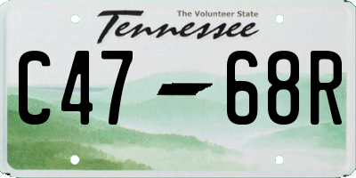 TN license plate C4768R