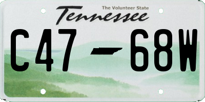 TN license plate C4768W