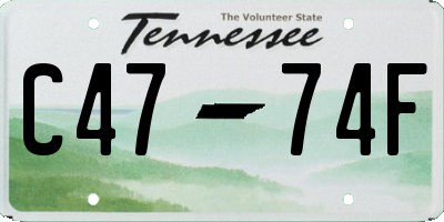 TN license plate C4774F