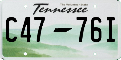 TN license plate C4776I