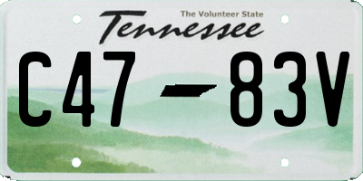 TN license plate C4783V
