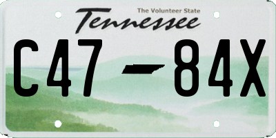TN license plate C4784X